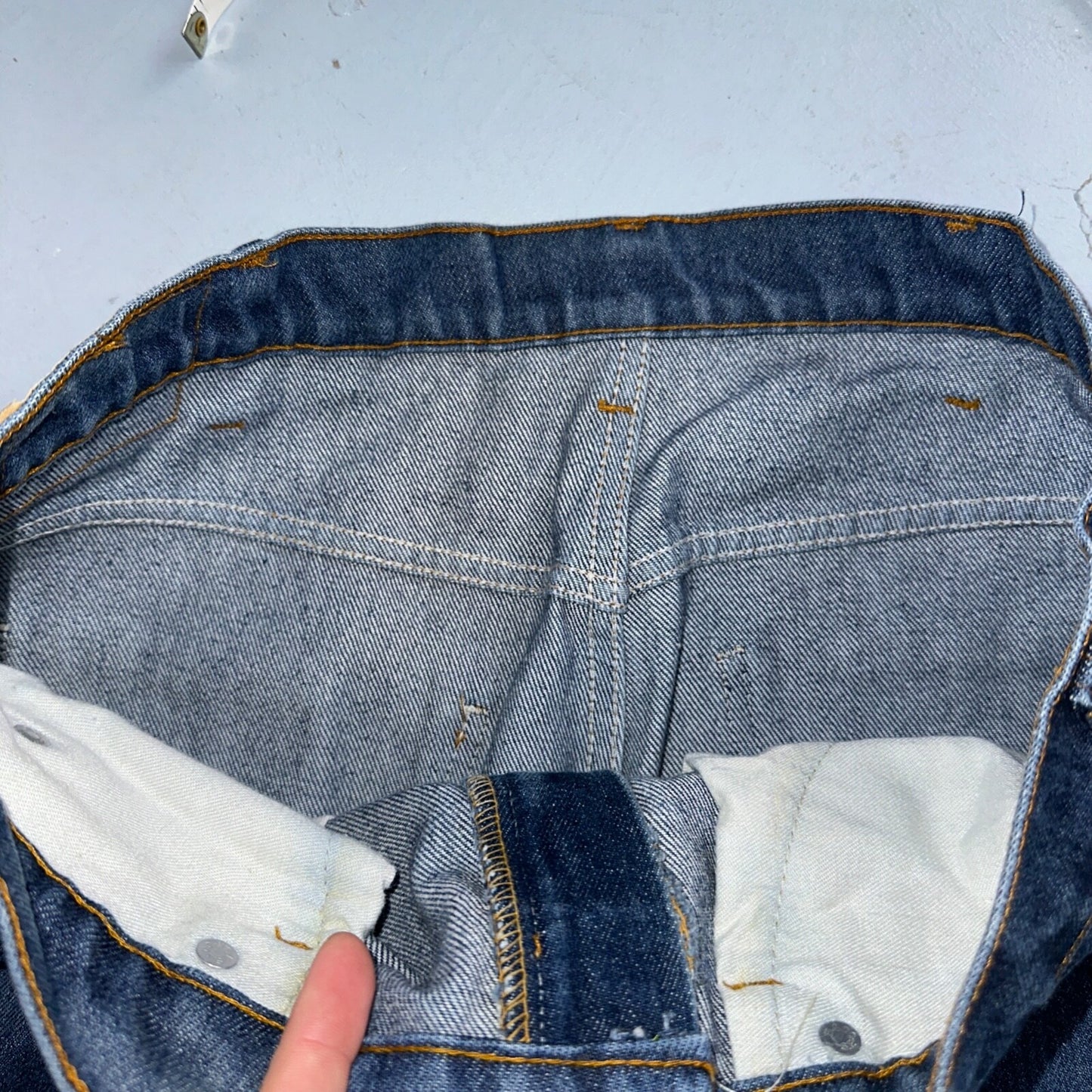 Levis 517 VTG Jeans Mens 34x36 Blue Boot Cut Orange Tab Western USA 80s 33x36