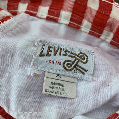 Vintage Levis 60s Big E Flare Red Pants Denim Jeans Boot Cut 517 Checkerboard