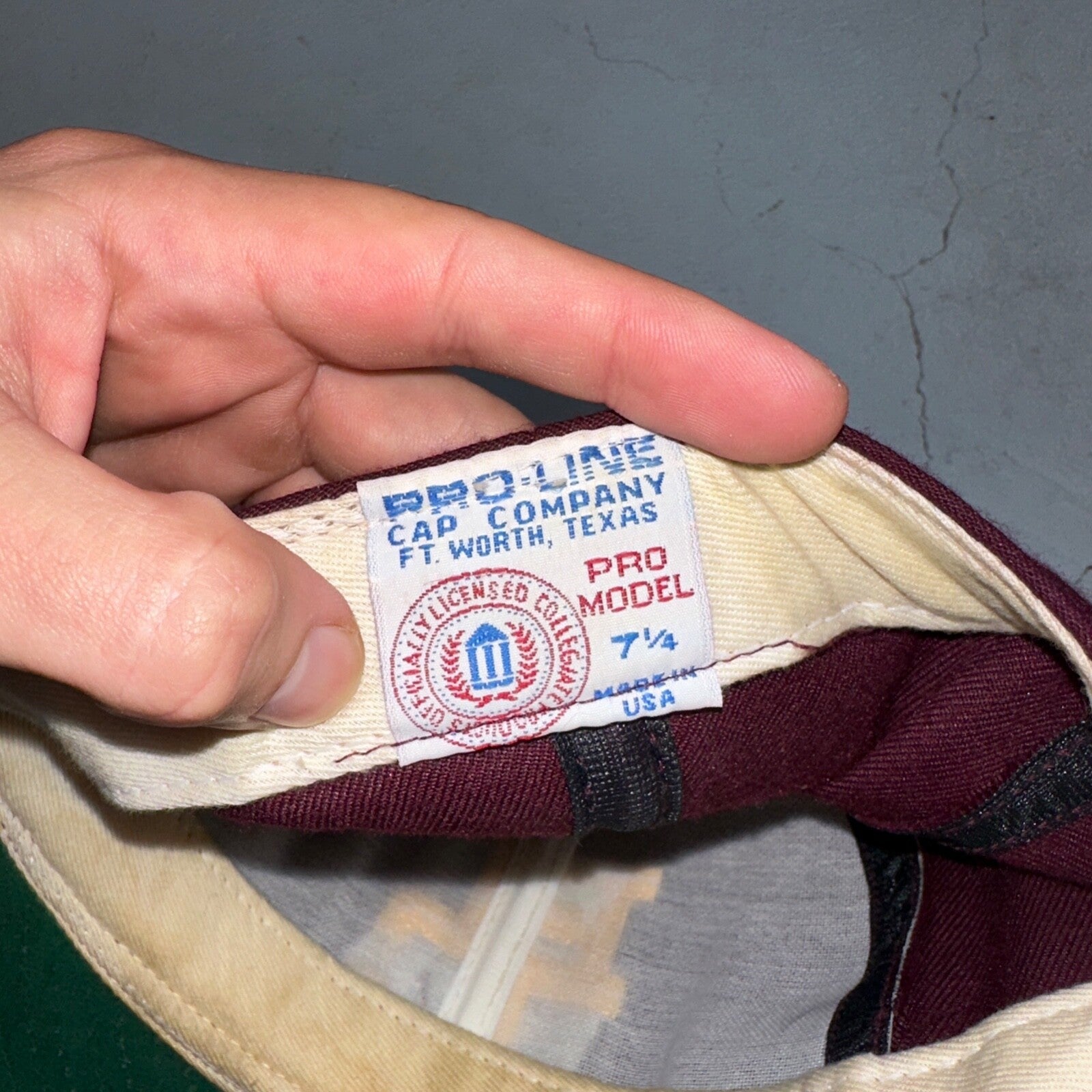 Vintage Plain Logo Pro-Line Pro Model 7 1/4 Boston College BC Eagles FITTED Hat