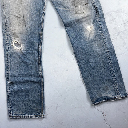 Levis 501 Vintage 90s USA XX Straight Leg Jeans Blue Thrashed 36x36 Act 33x31