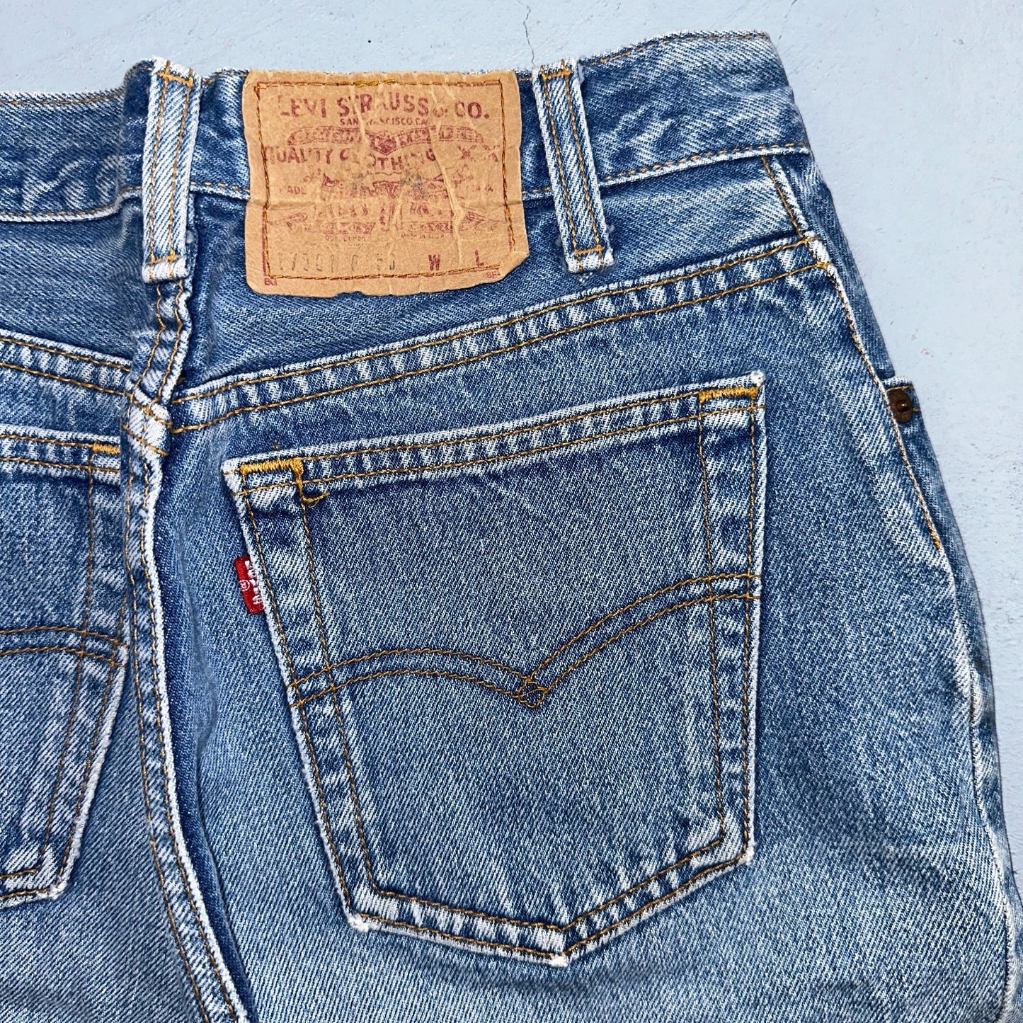 Levis 501 Vintage 80s USA XX Womens Jeans Blue High Rise Tapered 17501 25x27