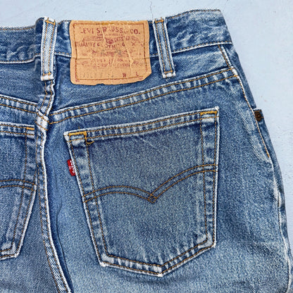 Levis 501 Vintage 80s USA XX Womens Jeans Blue High Rise Tapered 17501 25x27