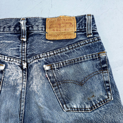 Levis 501 Vintage 80s USA XX Straight Leg Jeans Blue Light Wash 31x34 Act 30x32