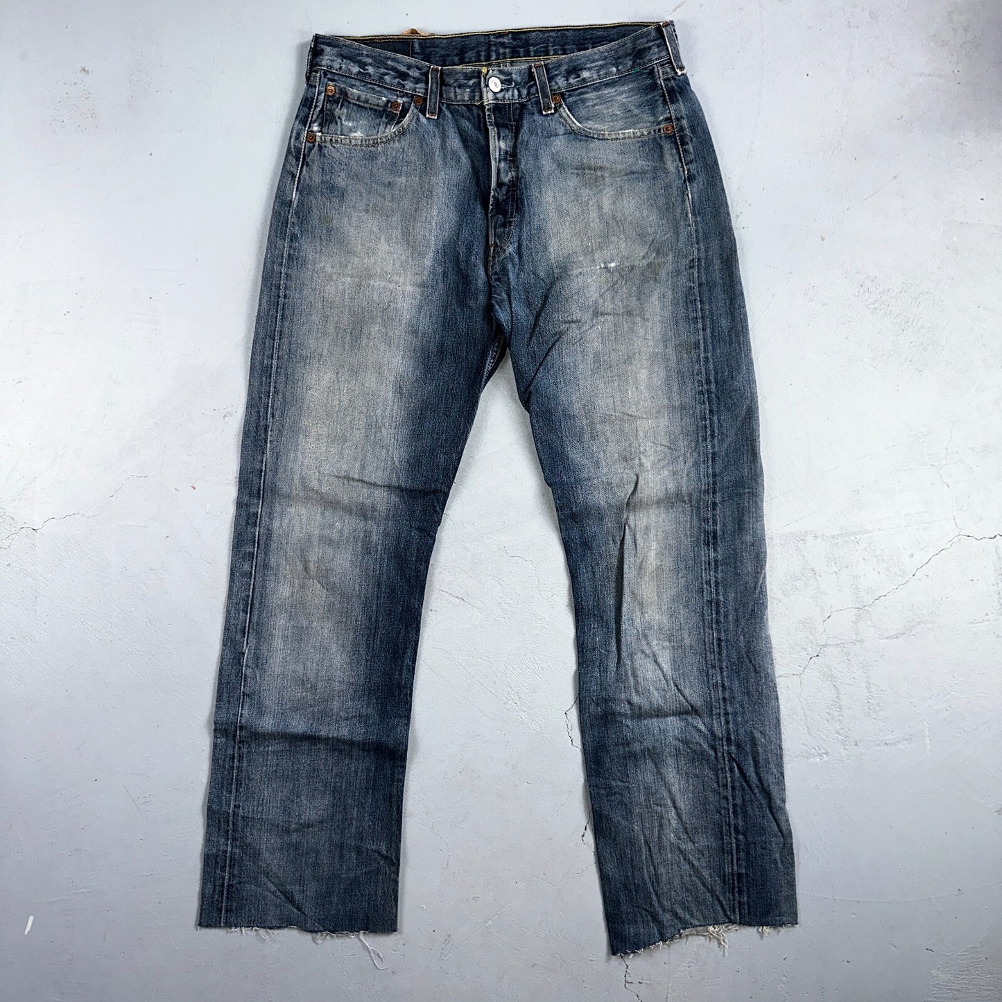 Levis 501 Vintage Y2K XX Straight Leg Jeans Blue Med Wash 33x34 Act 32x31
