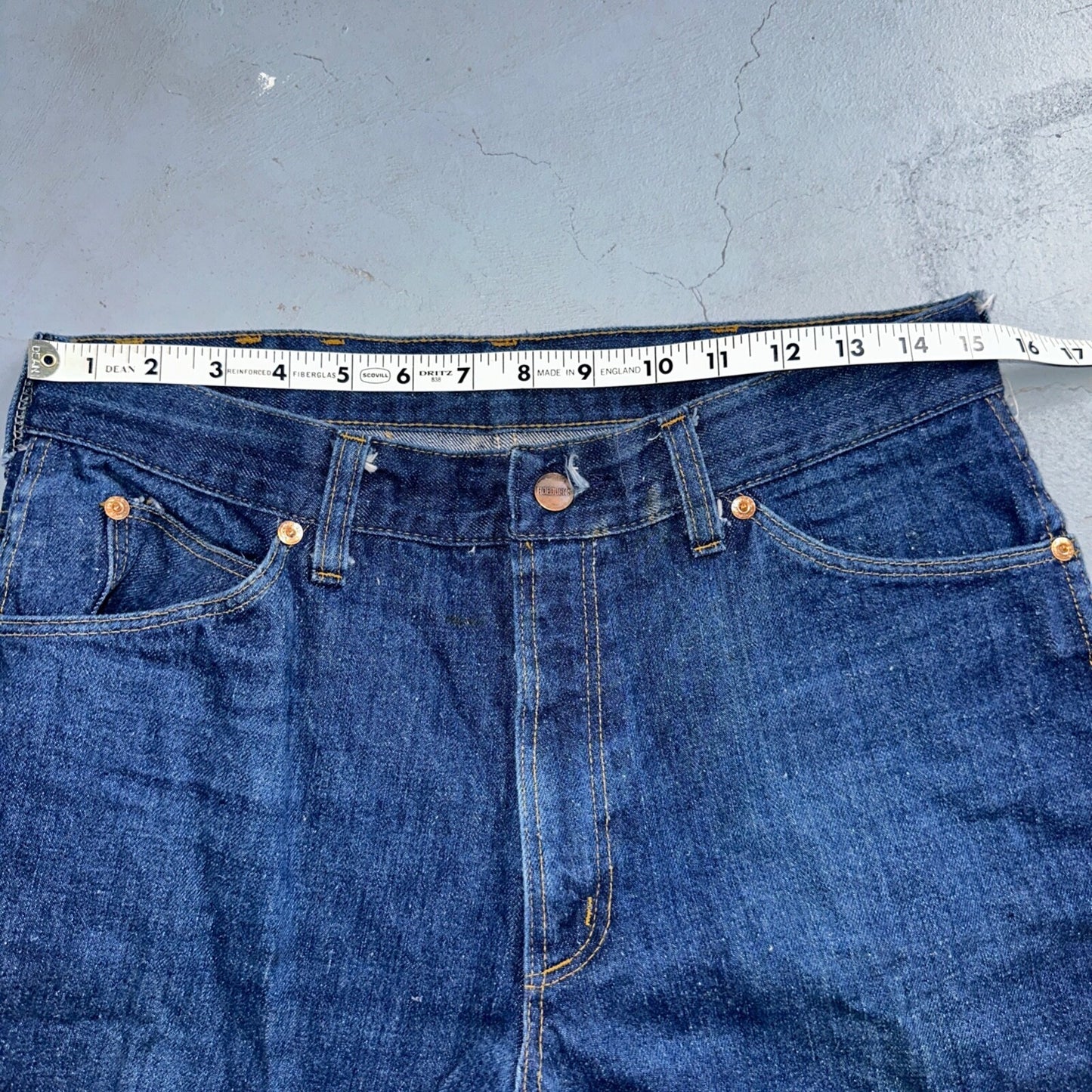 VTG 70s Sears Roebucks Jeans 34x30 Mens USA Rockabilly Dark Rockabilly Scovill