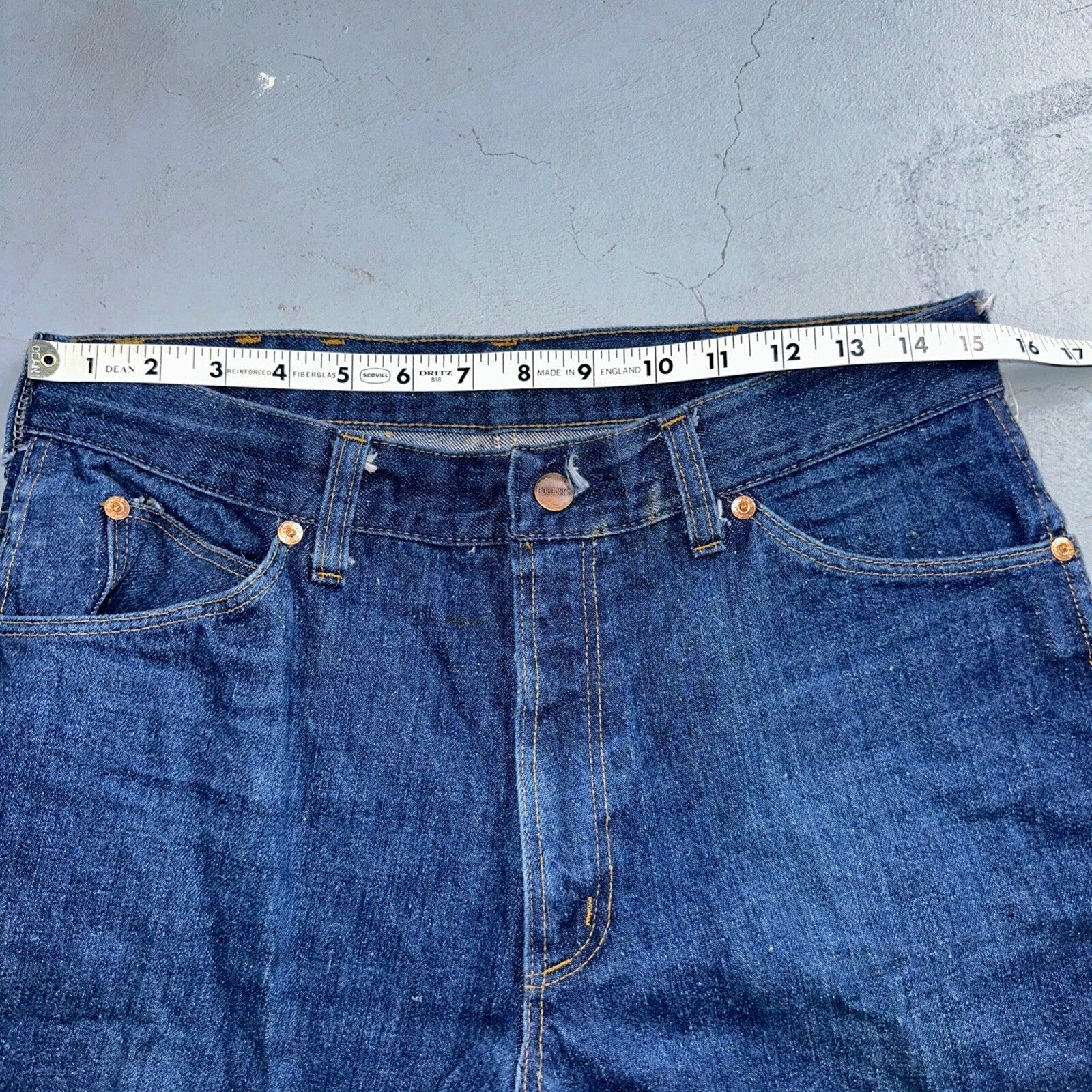 VTG 70s Sears Roebucks Jeans 34x30 Mens USA Rockabilly Dark Rockabilly Scovill