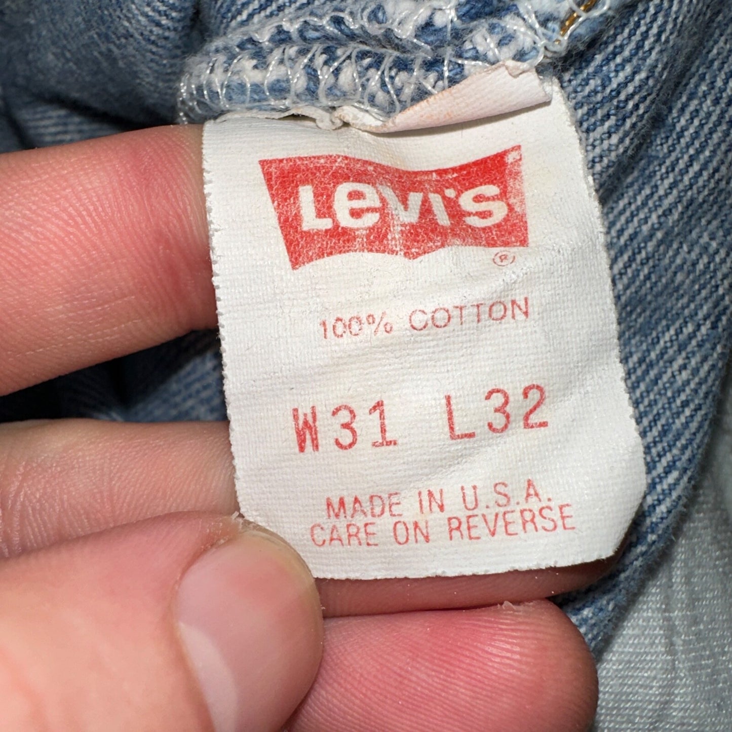 Levis 501 Vintage 80s USA XX Straight Leg Jeans Blue Acid Wash 31x32 Act 30x31