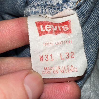 Levis 501 Vintage 80s USA XX Straight Leg Jeans Blue Acid Wash 31x32 Act 30x31