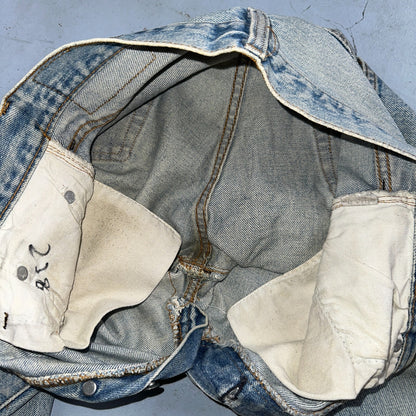 Levis 501 Vintage 80s Redline Selvedge USA XX Jeans Light Wash 29x34 Act 27x28