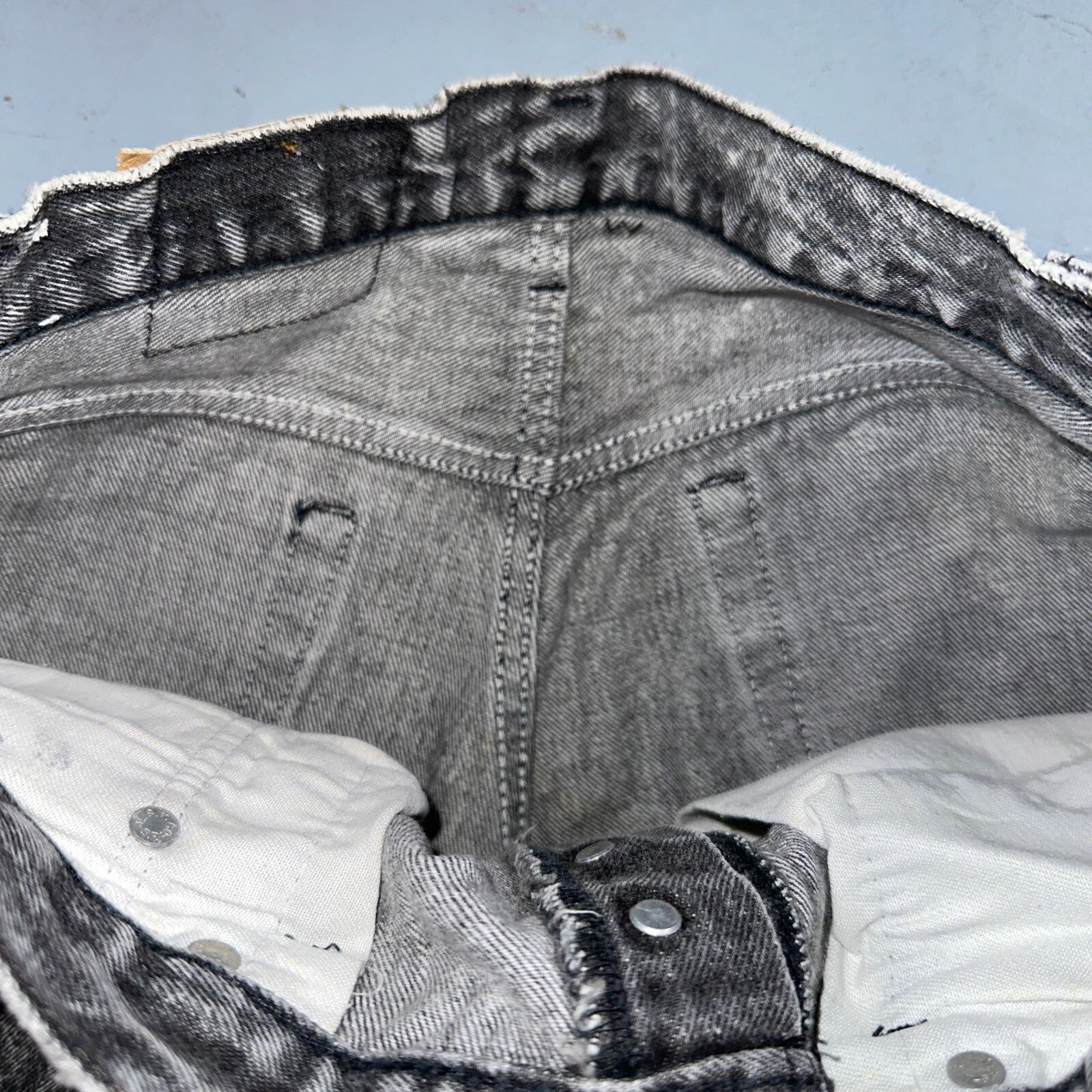 Levis 501 Vintage 90s USA XX Straight Leg Jeans Black Acid Wash 30x32 Act 28x31