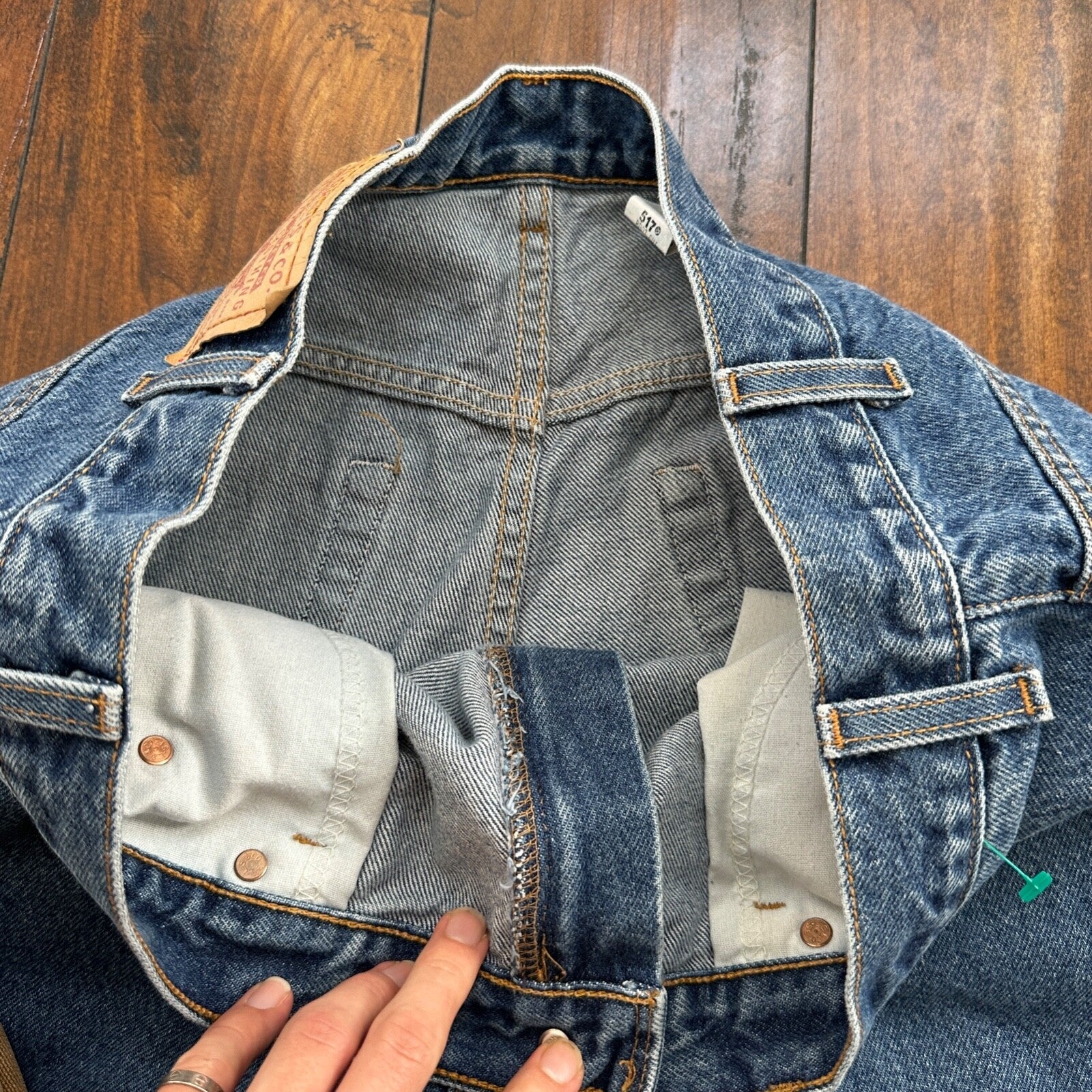 Levis 517 Vintage 90s USA Orange Tab Bootcut Flare Blue Jeans 38x32 Act 35x30