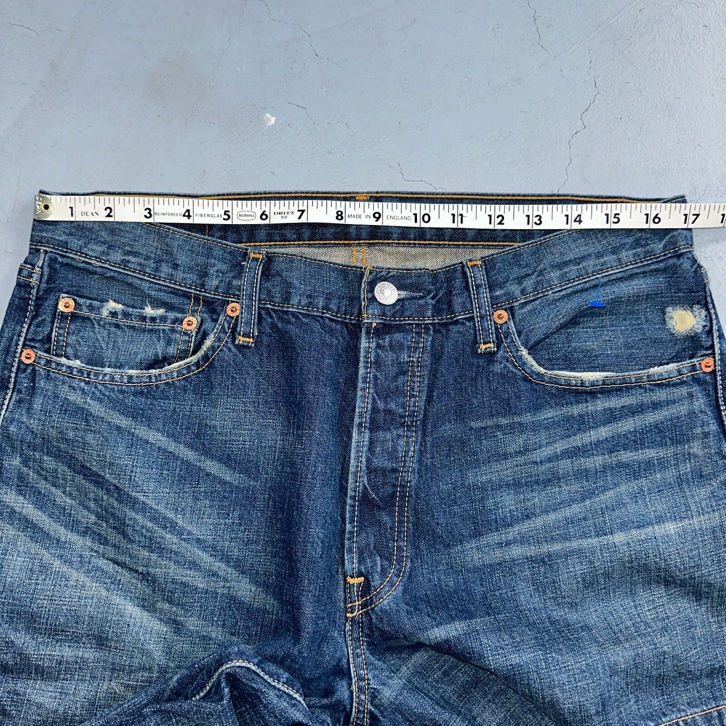 Levis 501 Vintage 90s XX Straight Leg Jeans Y2K Med Wash 34x34 Act 33x34