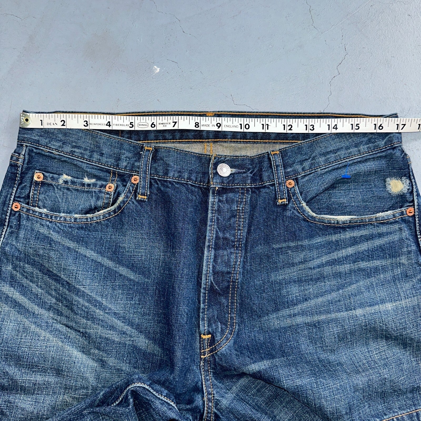 Levis 501 Vintage 90s XX Straight Leg Jeans Y2K Med Wash 34x34 Act 33x34