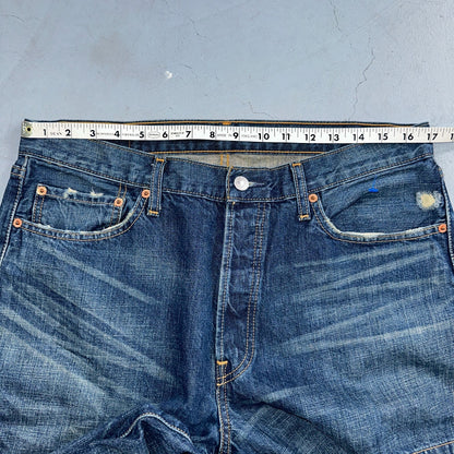 Levis 501 Vintage 90s XX Straight Leg Jeans Y2K Med Wash 34x34 Act 33x34