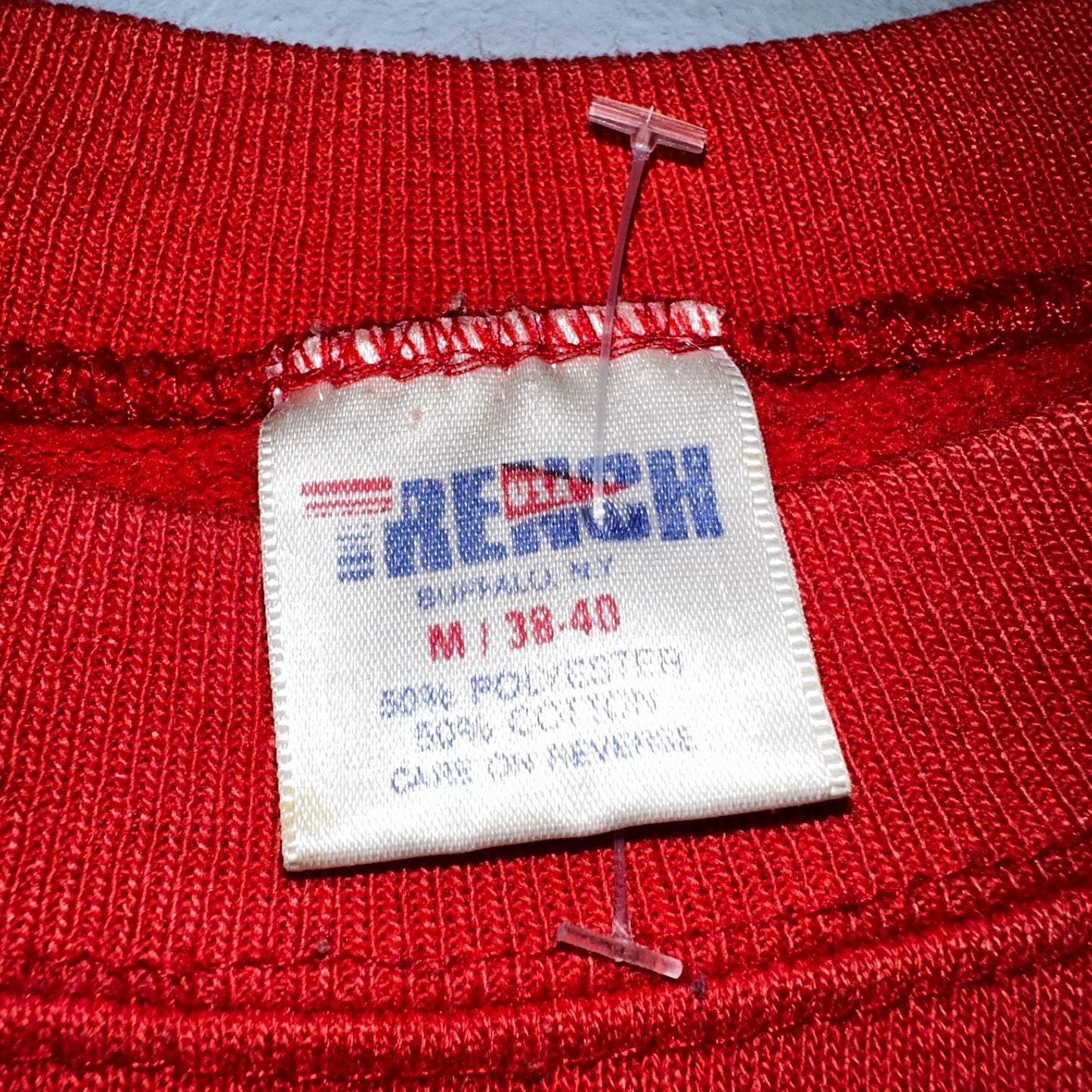 Vintage Trench Sweatshirt San Francisco 49ers Red Long Sleeve M Crewneck 80s