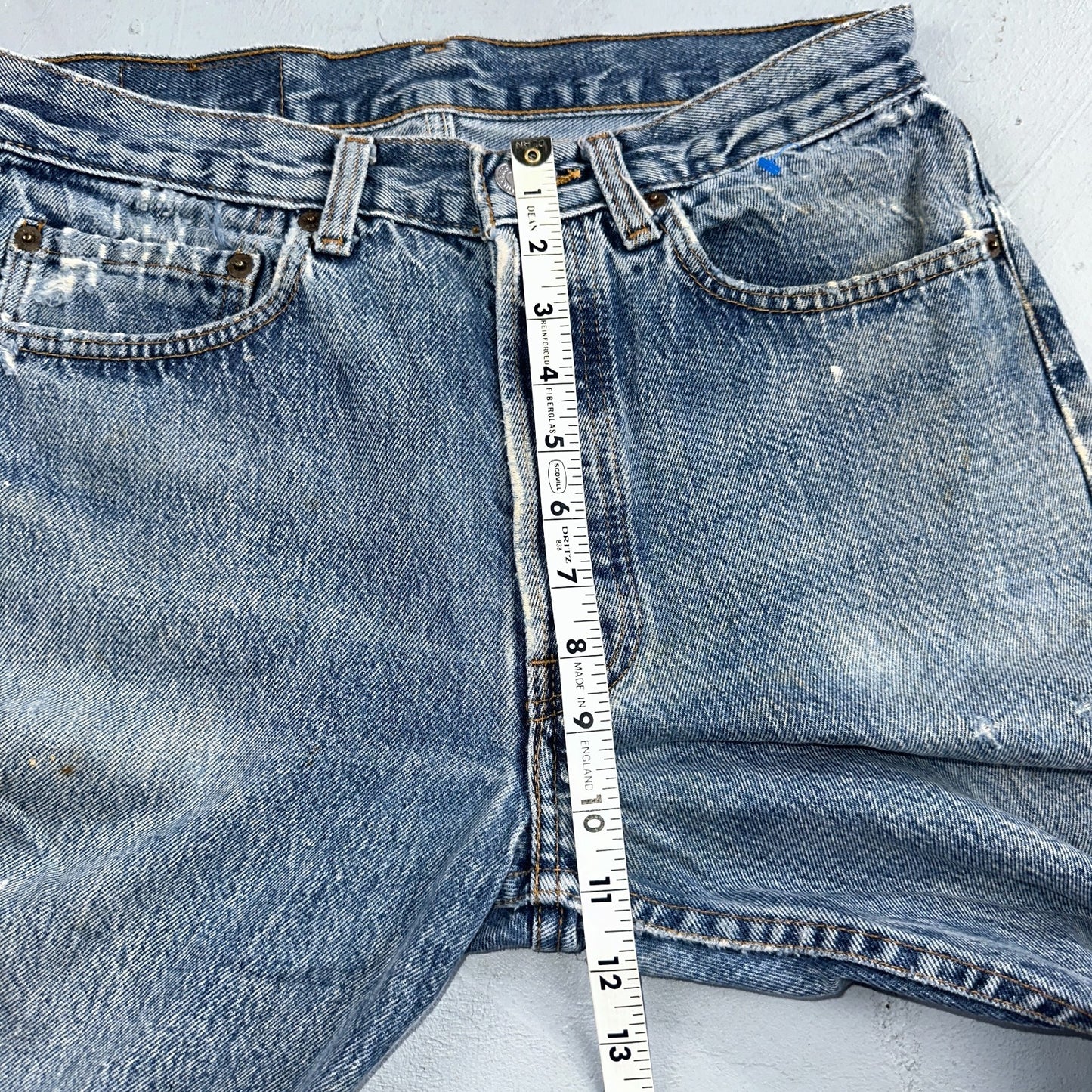 Levis 501 Vintage 80s USA XX Straight Leg Jeans Blue Light Wash 31x34 Act 30x32