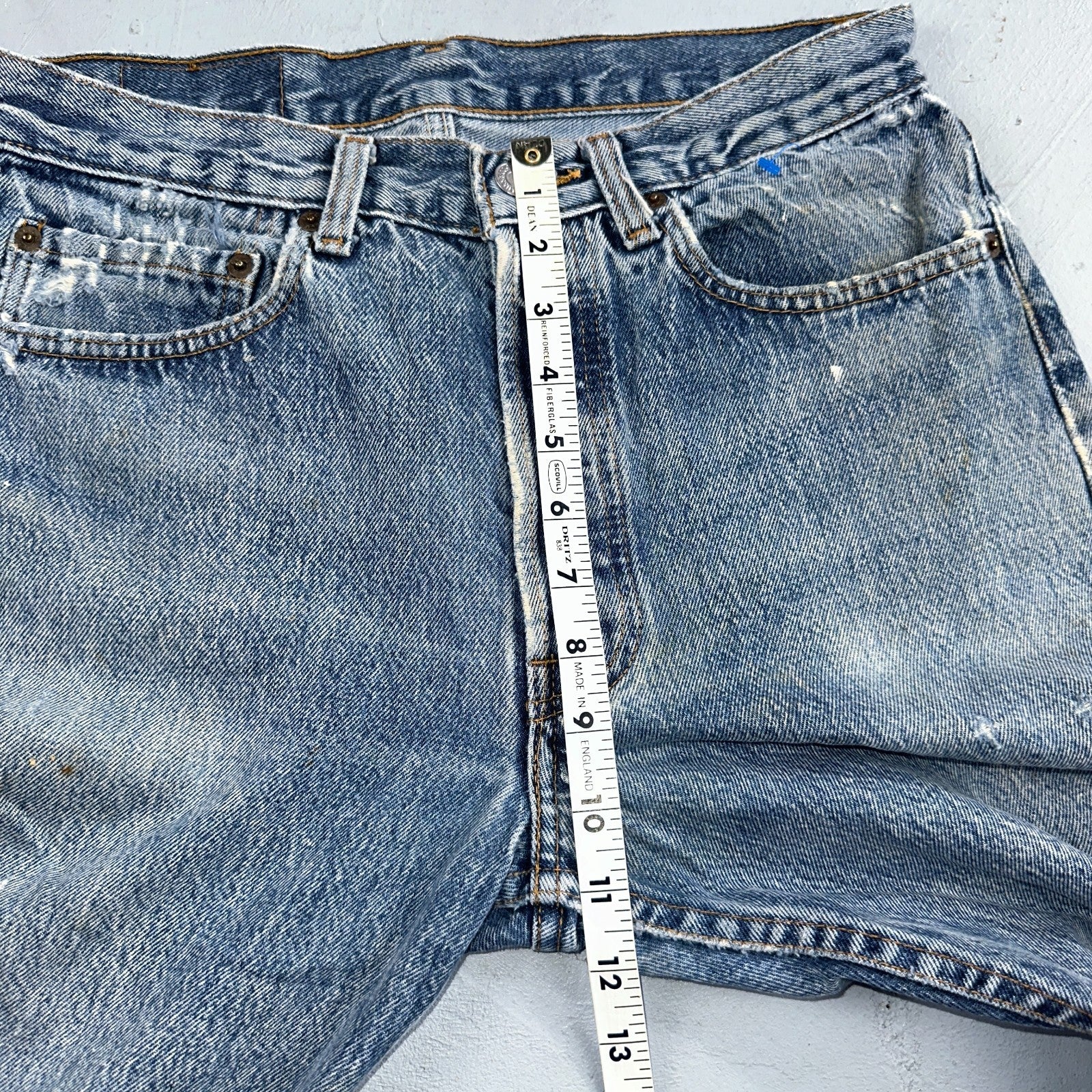 Levis 501 Vintage 80s USA XX Straight Leg Jeans Blue Light Wash 31x34 Act 30x32