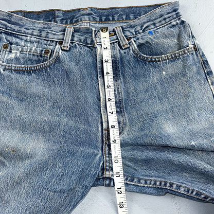 Levis 501 Vintage 80s USA XX Straight Leg Jeans Blue Light Wash 31x34 Act 30x32
