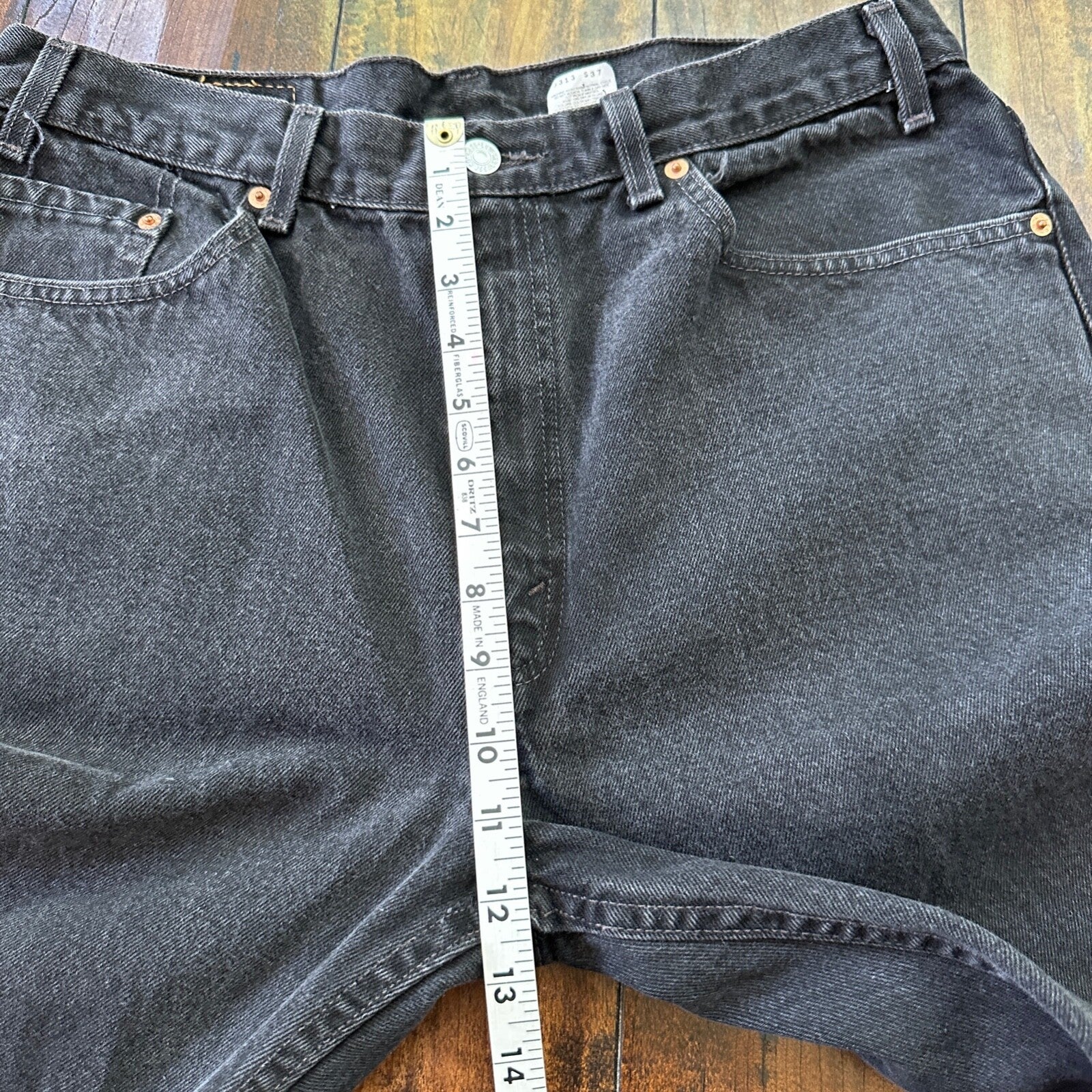 Levis 505 Vintage 90s Straight Leg XX Mexico Jeans 38x32 Black Wash Act 33x30