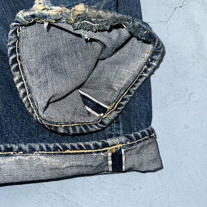 Levis 501 XX Big E Vintage 40s Redline Selvedge USA XX 1940s 50s Jeans 27x27