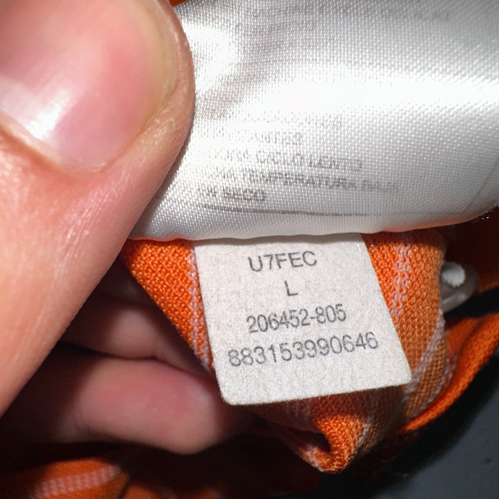 Nike Golf Dri Fit Orange Striped Polo Shirt L Large Vintage Style Sports Sun