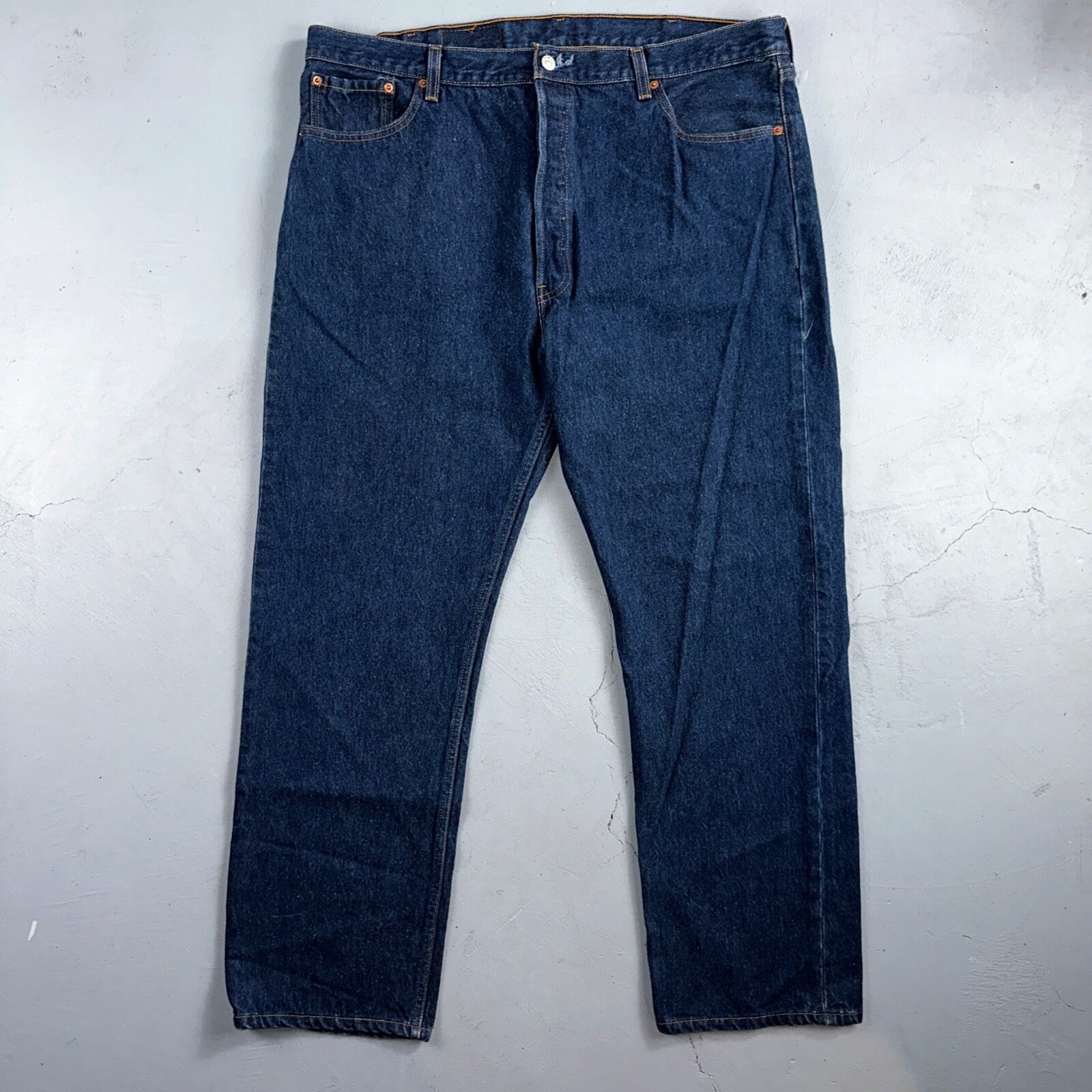 Levis 501 Vintage 90s USA XX Straight Leg Jeans Blue Dark Wash 44x34 Act 41x31