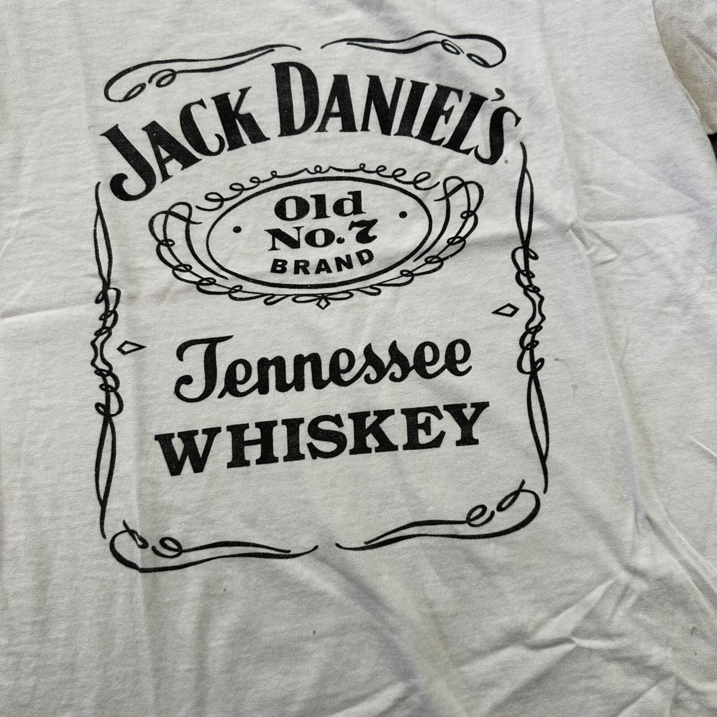 Jack Daniels Tennessee Whiskey Y2K VTG T Shirt Heavily Used Medium Alcohol Drink