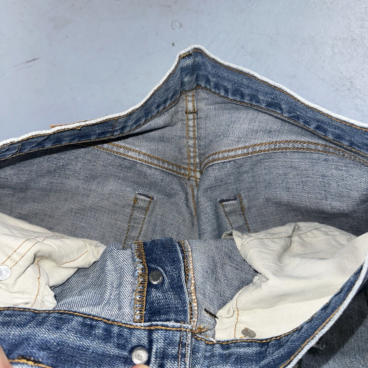 Levis 501 VTG 70s SS Redline Selvedge Jeans XX Blue Med Wash Patched Act 31x28