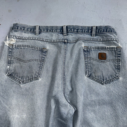 Carhartt B17 DST Relaxed Fit Denim Blue Jeans Mens 40x32 Workwear Denim