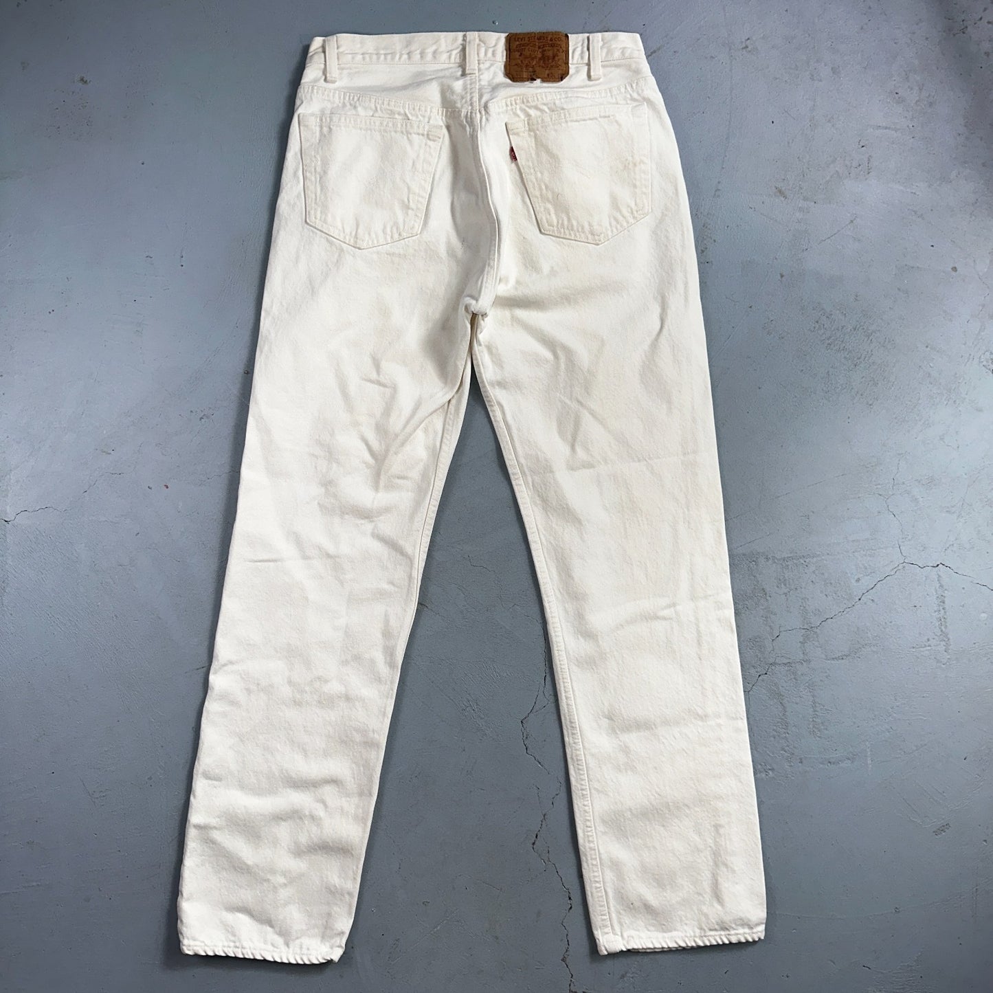 Levis 501 Vintage 80s USA XX Straight Leg Jeans White Light Wash 34x32 Act 31x31