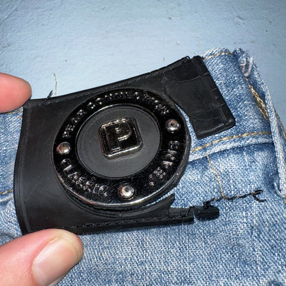 PCI PEAR CONNECTION Kenpa Blue Denim Baggy Skate Cargo Shorts Men Size 38 Y2K