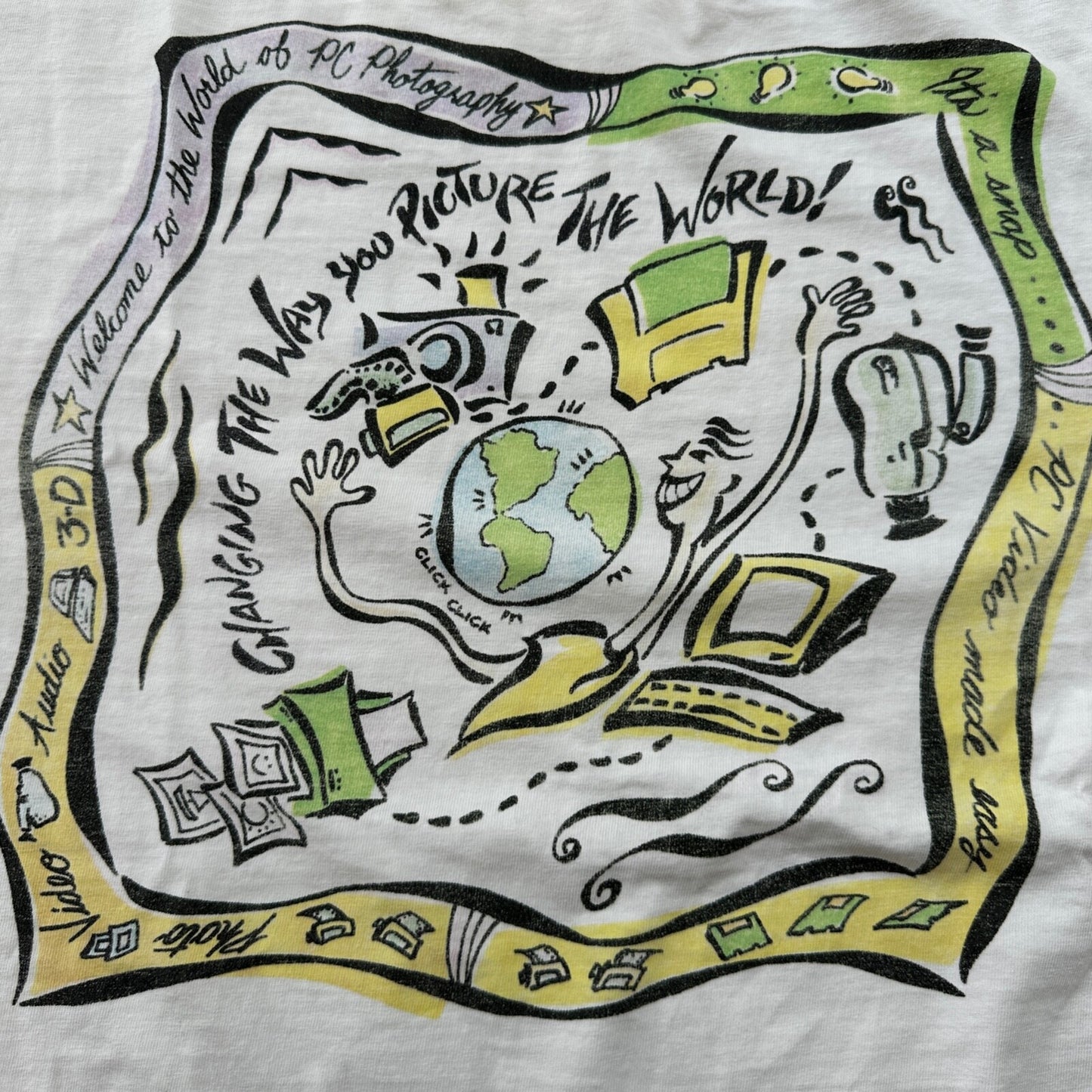 Computer PC Windows MGI Software Tech Vintage T Shirt 90s Y2K Paint Art Hanes