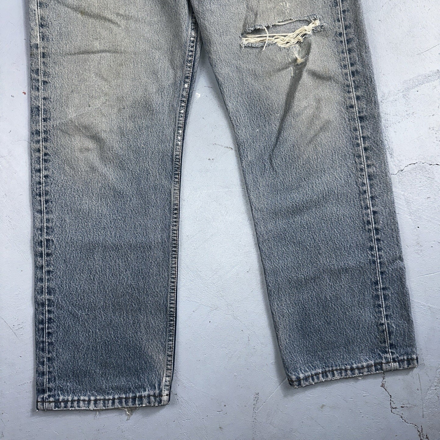 Levis 501 Vintage 90s Mexico Straight Leg Jeans 34x32 Y2K Light Wash Act 33x27