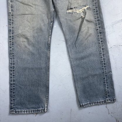 Levis 501 Vintage 90s Mexico Straight Leg Jeans 34x32 Y2K Light Wash Act 33x27