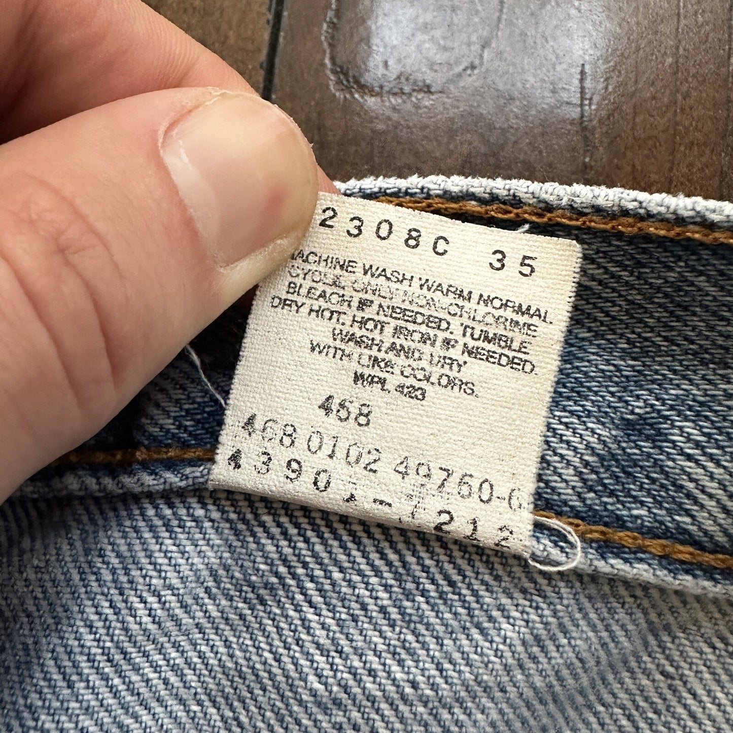 Levis Jeans Mens 34x30 Blue Relaxed Fit Straight Leg VTG 501 Denim Y2K 90s 32x26