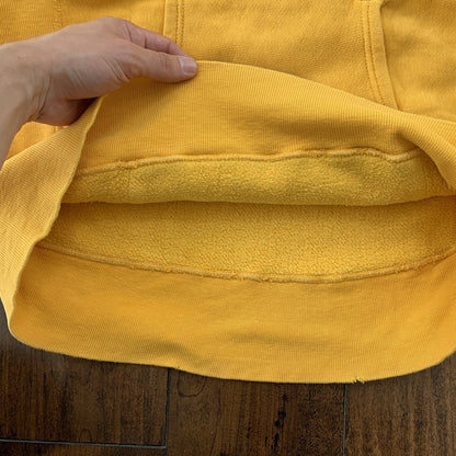 Vintage 70s Champion USA Reverse Weave Sweatshirt Hoodie Basic Blank Yellow 60s