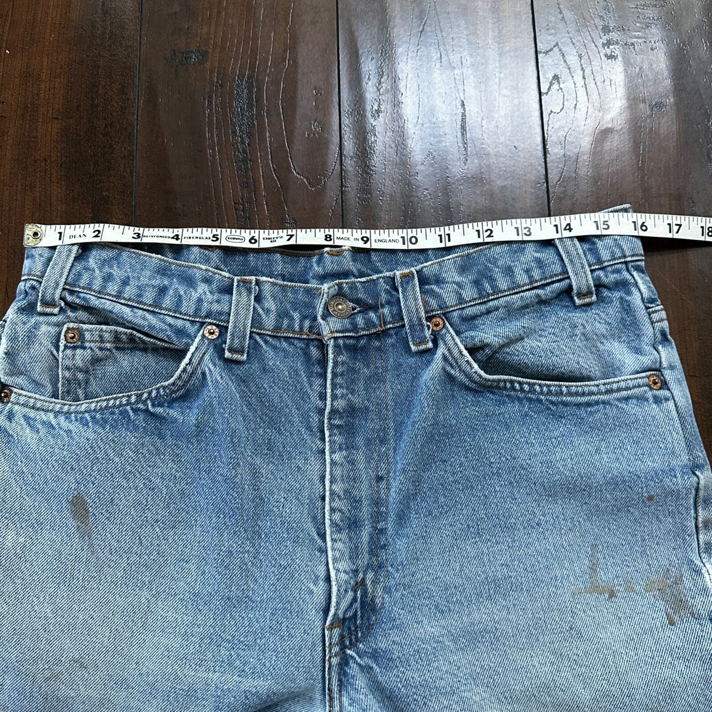 Levis 517 Vintage 80s USA Orange Tab Bootcut Flare Blue Jeans 34x31 Act 31x28