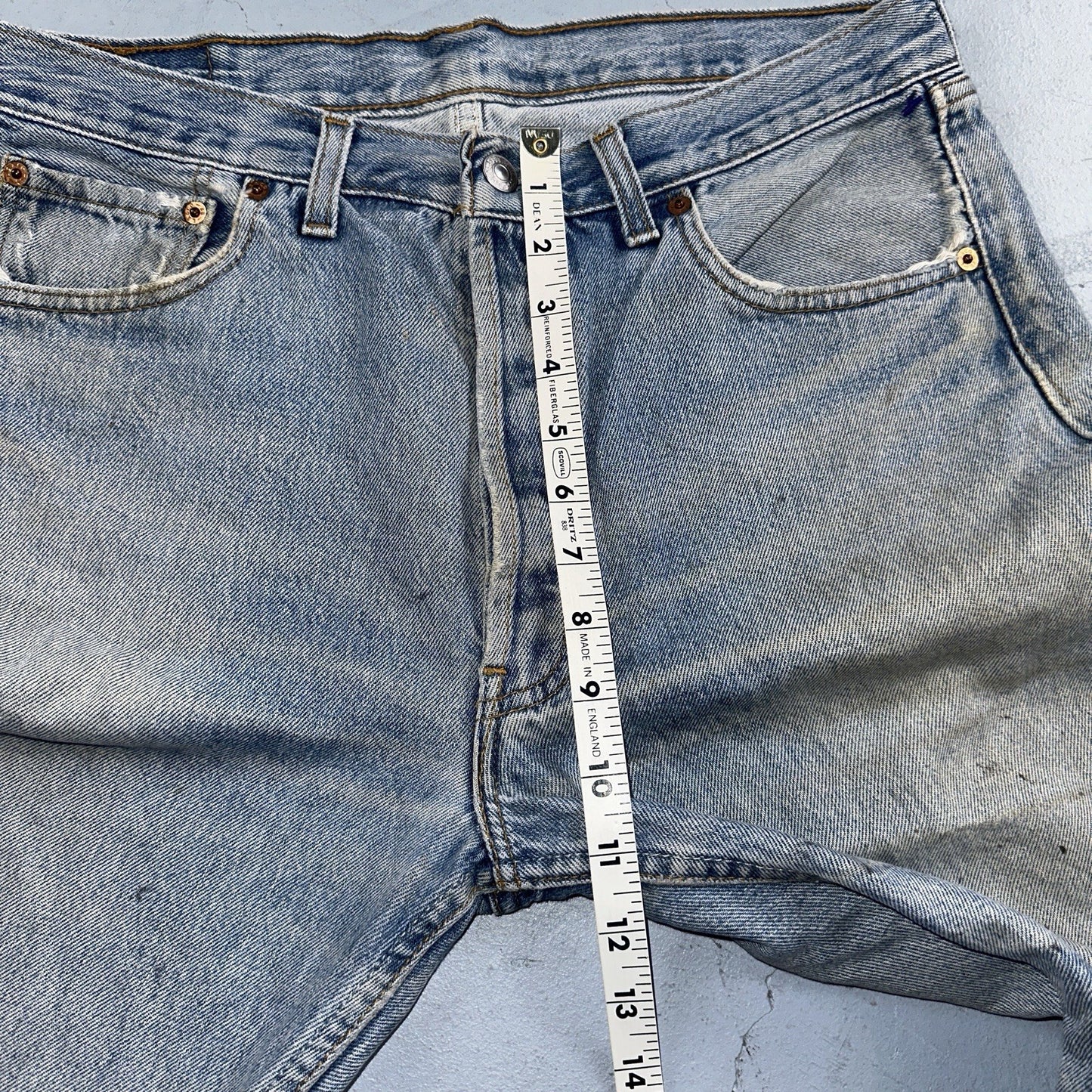 Levis 501 Vintage 90s Y2K XX Straight Leg Jeans Blue Med Wash 34x32 Act 33x31