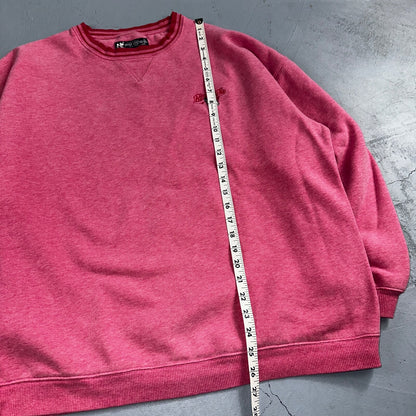 Big Dogs Vintage Sweatshirt Womens XL Pink Crewneck Pullover Embroidered Y2k