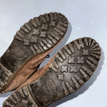 Dunham Waffle Stompers Brown Suede Leather Hiking Boots VTG Italy Size 7.5