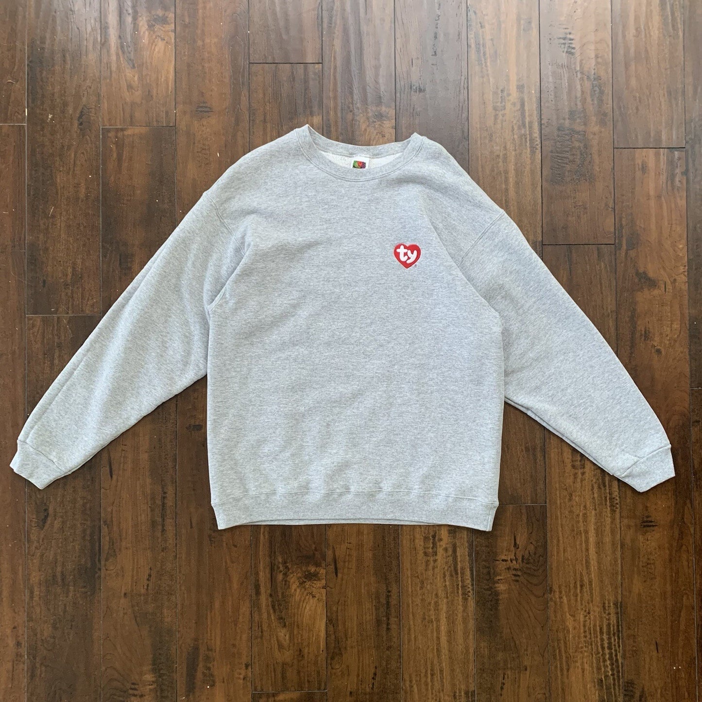 TY Beanie Baby Vintage Grey Shirt 90s Employee Sample Rare 1st Gen Heart Rap