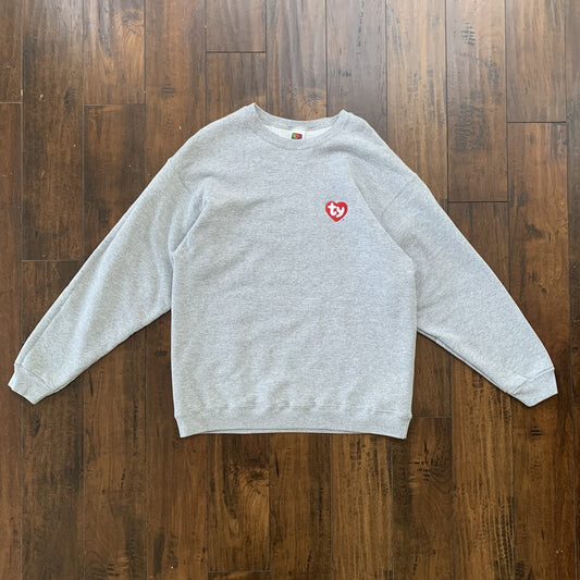TY Beanie Baby Vintage Grey Shirt 90s Employee Sample Rare 1st Gen Heart Rap
