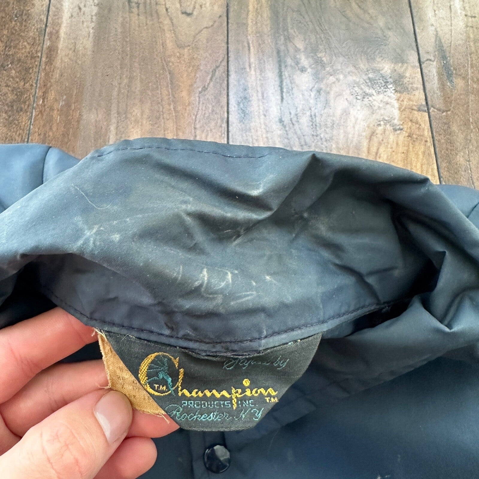 Vintage Champion 50s 60s Snap Button Basketball Jacket Mens XL Rockabilly RARE