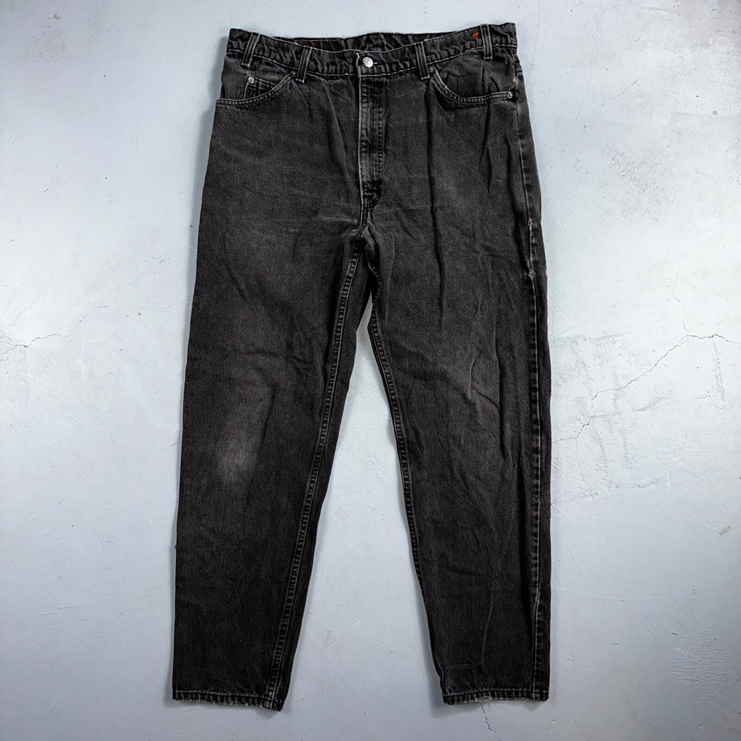 Levis 550 Vintage 90s USA Orange Tab Jeans 38x32 Black Med Wash 501 Act 36x31