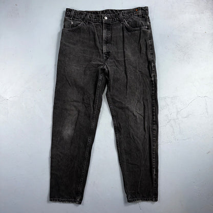 Levis 550 Vintage 90s USA Orange Tab Jeans 38x32 Black Med Wash 501 Act 36x31