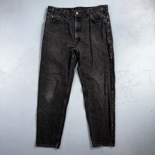 Levis 550 Vintage 90s USA Orange Tab Jeans 38x32 Black Med Wash 501 Act 36x31