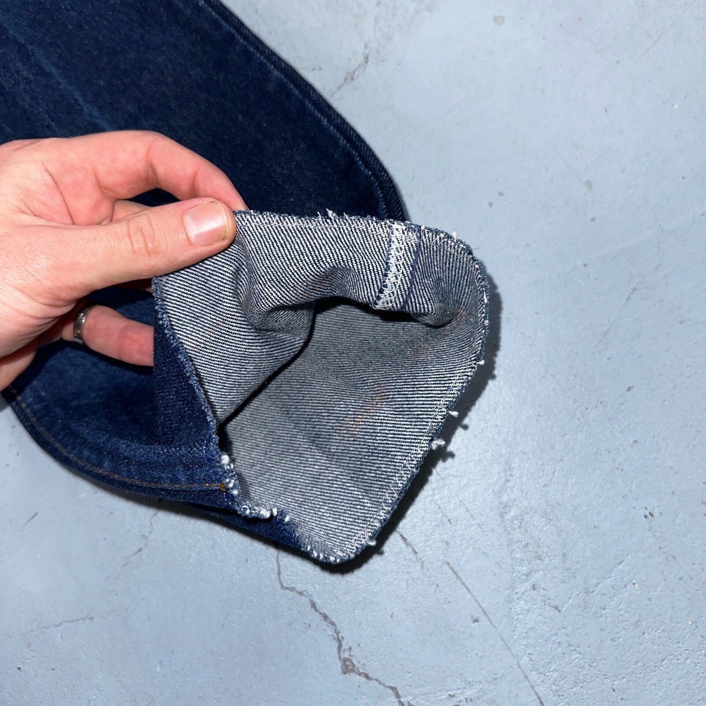 Levis 505 Vintage 80s USA Orange Tab Jeans 30x34 Blue Dark Wash 501 Act 29x28