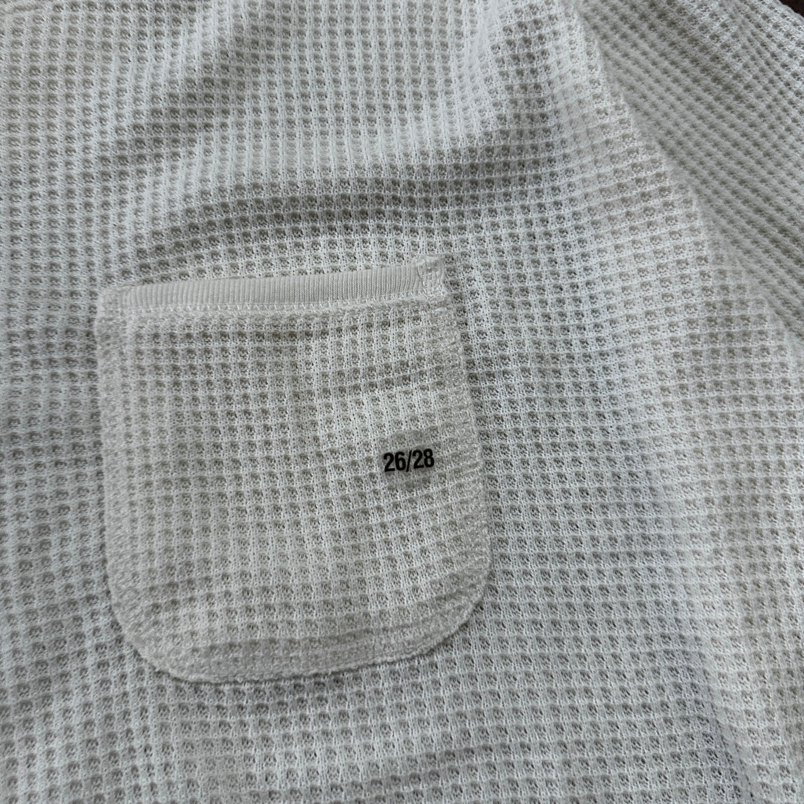 Avenue Blues Jeans Denim Henley Waffle Knit Thermal Shirt 26/28 1980s 80s 90s