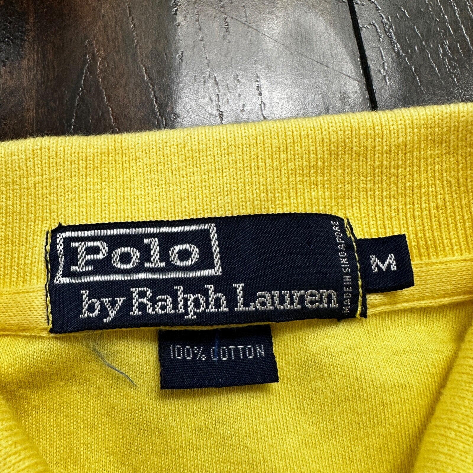 Vintage Polo Ralph Lauren Shirt Mens Medium Yellow 90’s basic classic