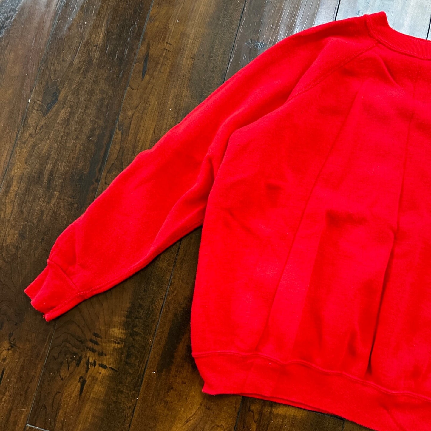 VTG 1960s Rockabilly Sweatshirt Sweater 60s 70s Blank Basic Afterhood USA Red